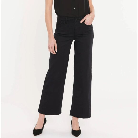 NYDJ Denim - NYDJ Teresa Wide Leg Ankle Jeans - Black - Size 4